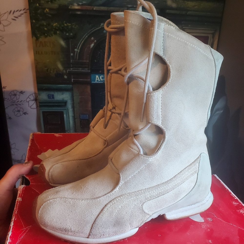 Women's Puma Winter Flex Vaporous Suede Lace-Up Boots Rare Vintage Y2k